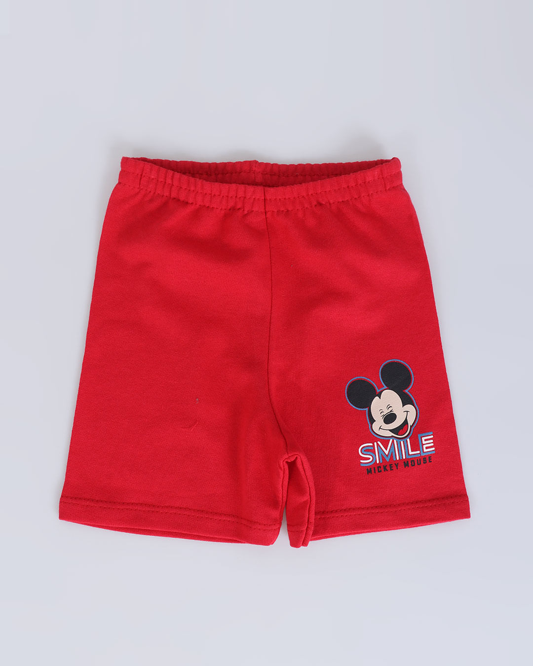 Bermuda Bebê Moletinho Mickey Mouse Disney Vermelho