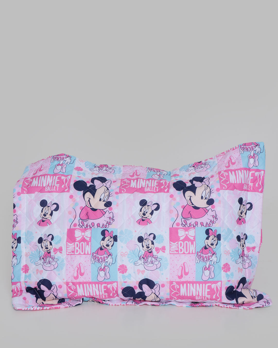 Porta Travesseiro Soft Infantil Minnie Disney Rosa Claro