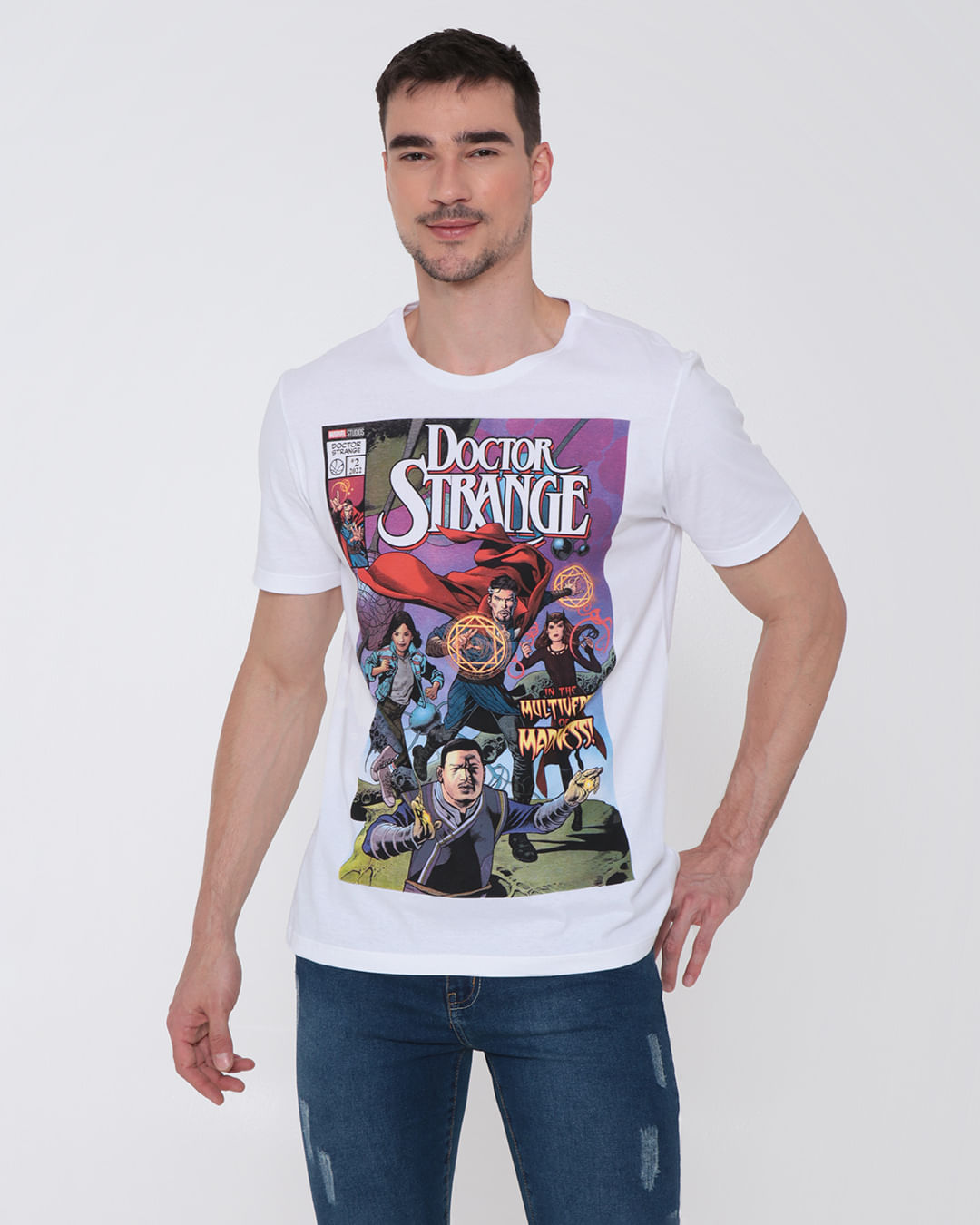 Camiseta Doutor Estranho Masculina 3 - Cinza