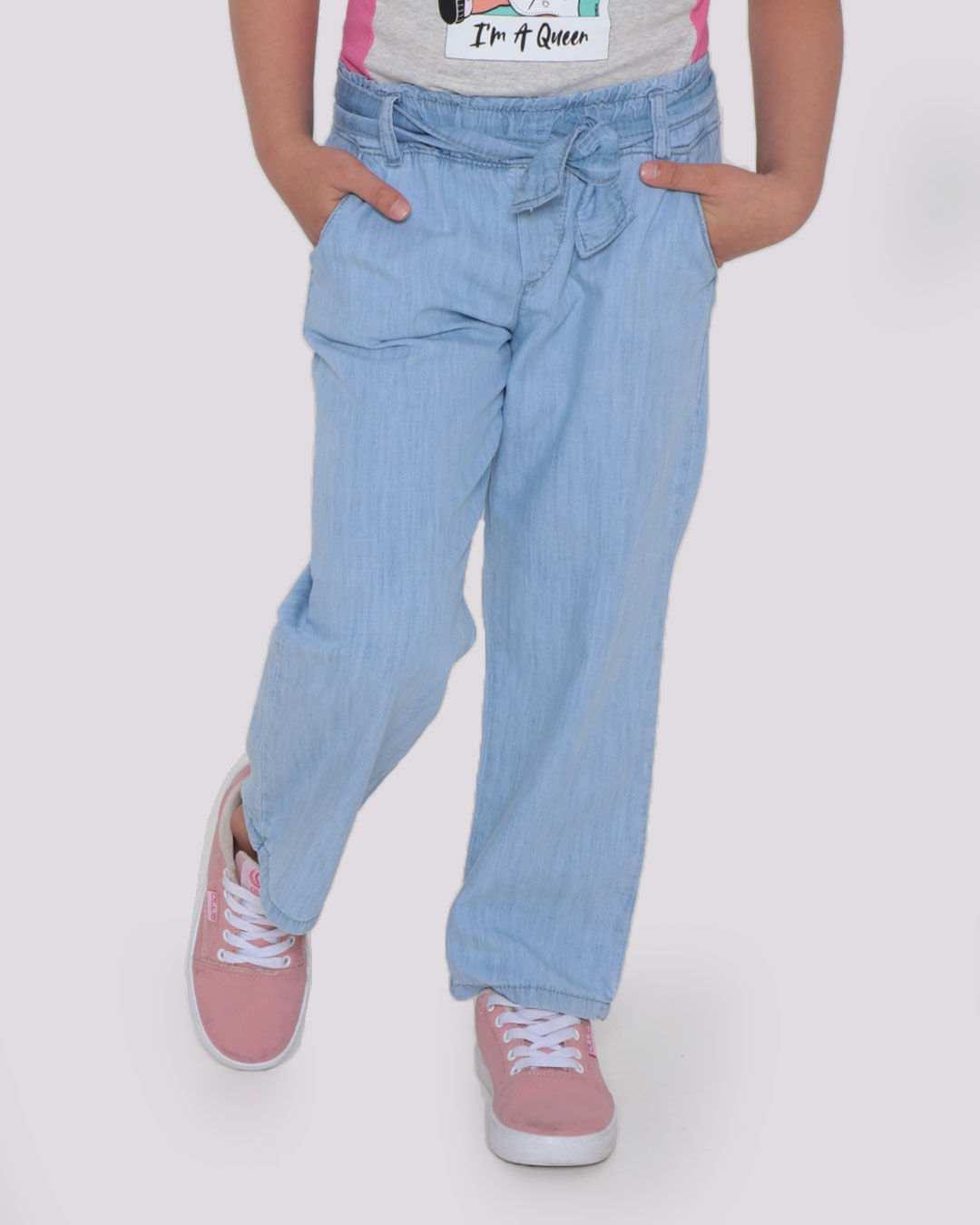 Calça Jeans Infantil Faixa Azul