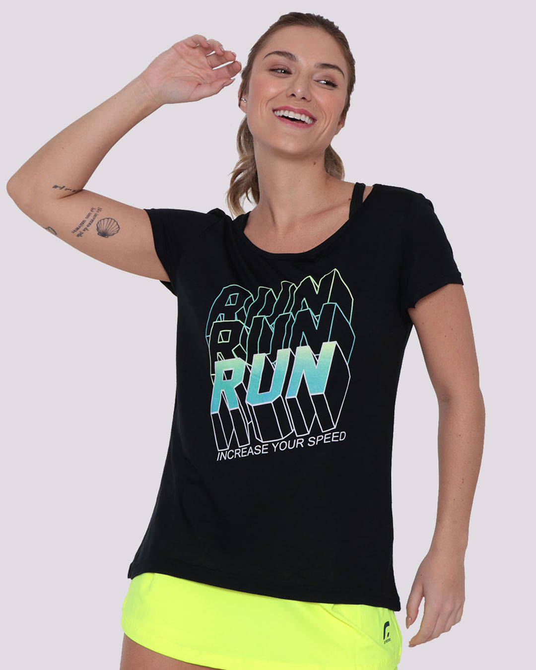 Blusa Feminina Fitness Fitter Preta