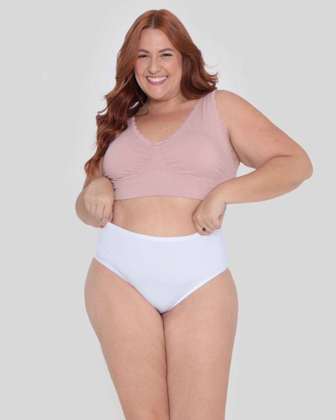 Sutiã Top Plus Size Avulso Bojo Removível Sem Costura Rosa