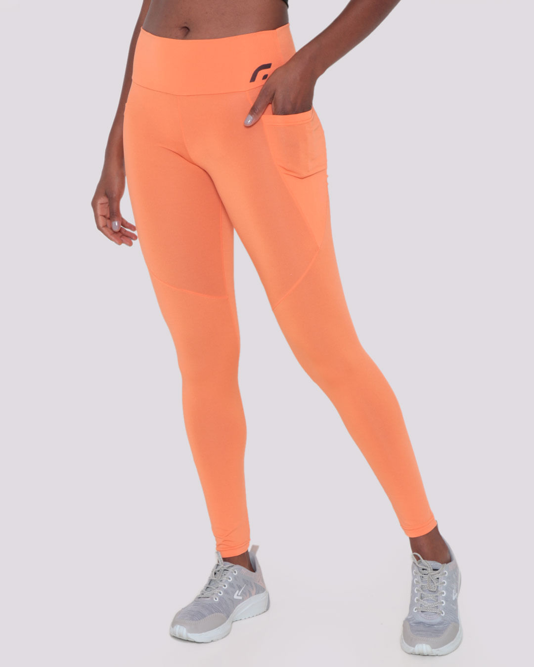 Calça Legging Fitness Feminina Fitter Laranja