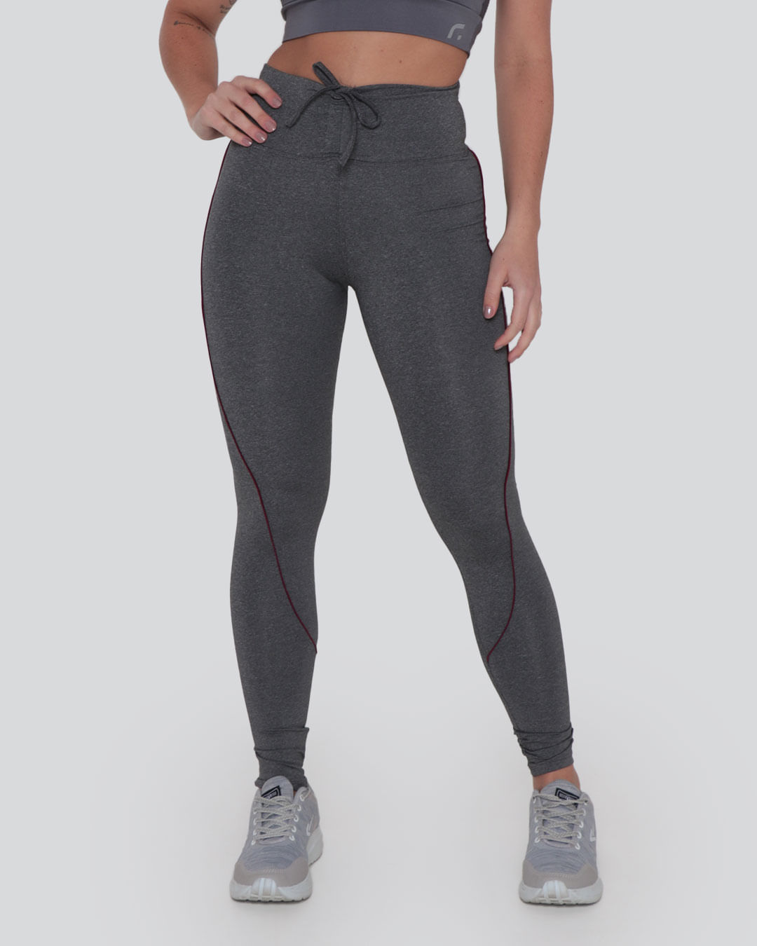 Calça Legging Fitness Colisse Cinza