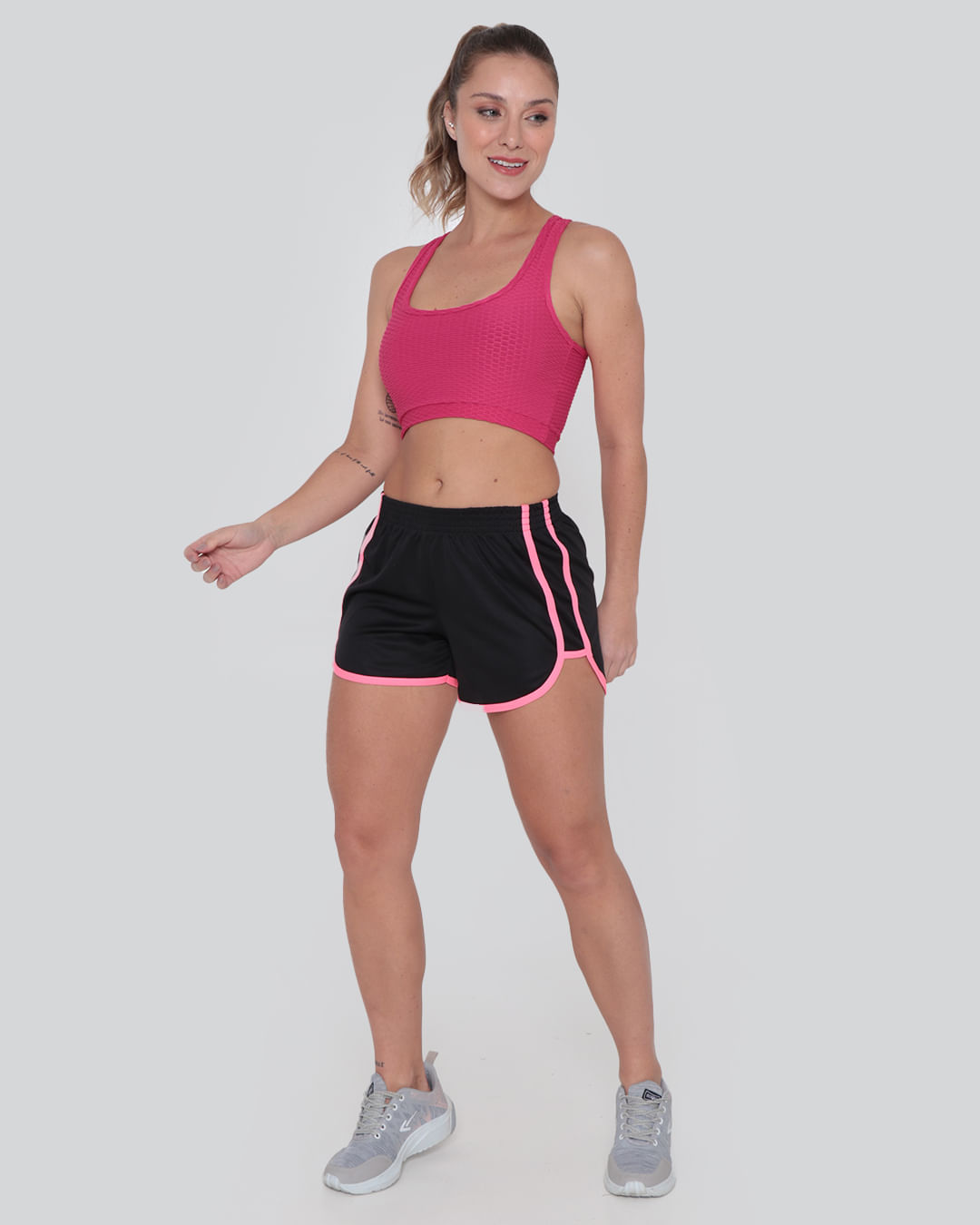 Top Fitness Feminino Rosa Médio