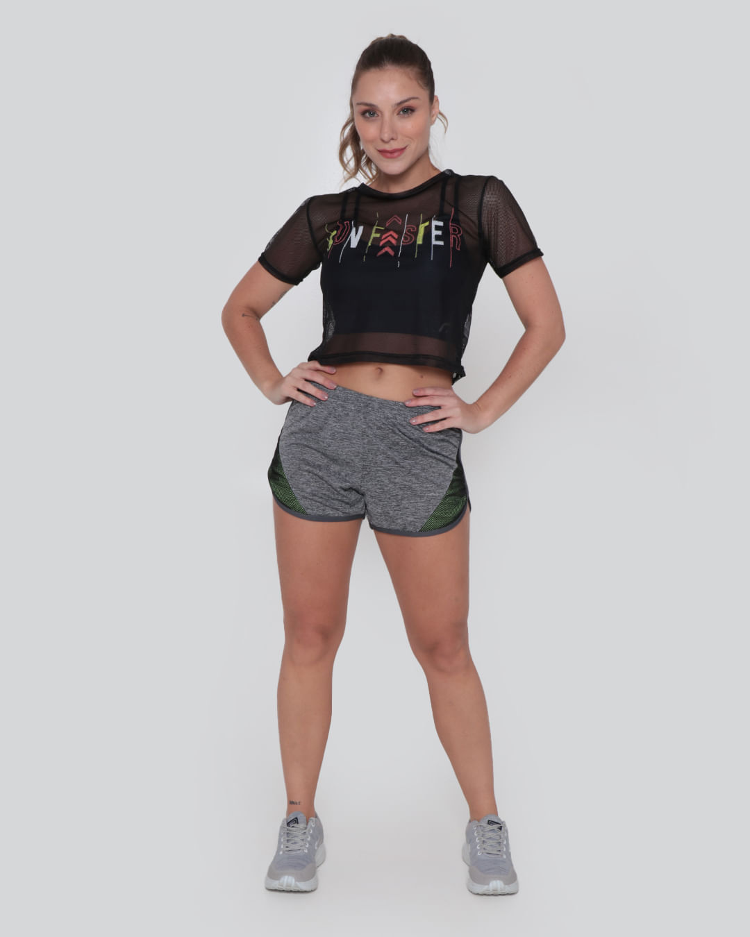 Blusa Feminina Fitness Estampa Telada Preta