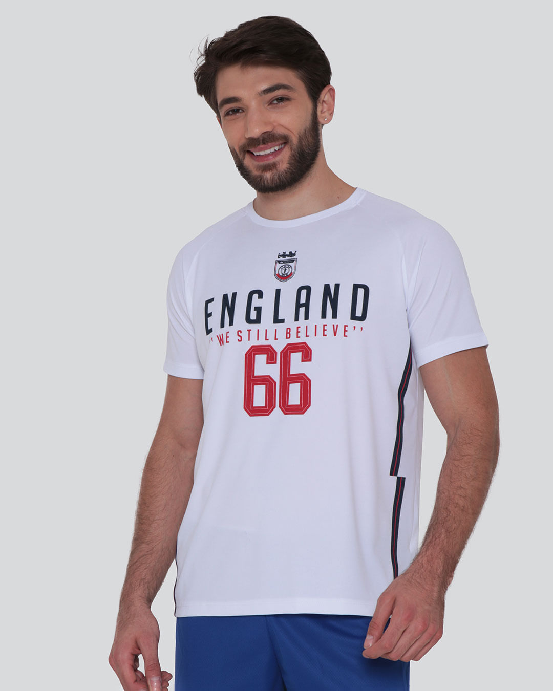 Camiseta Masculina Fitness Inglaterra Branco