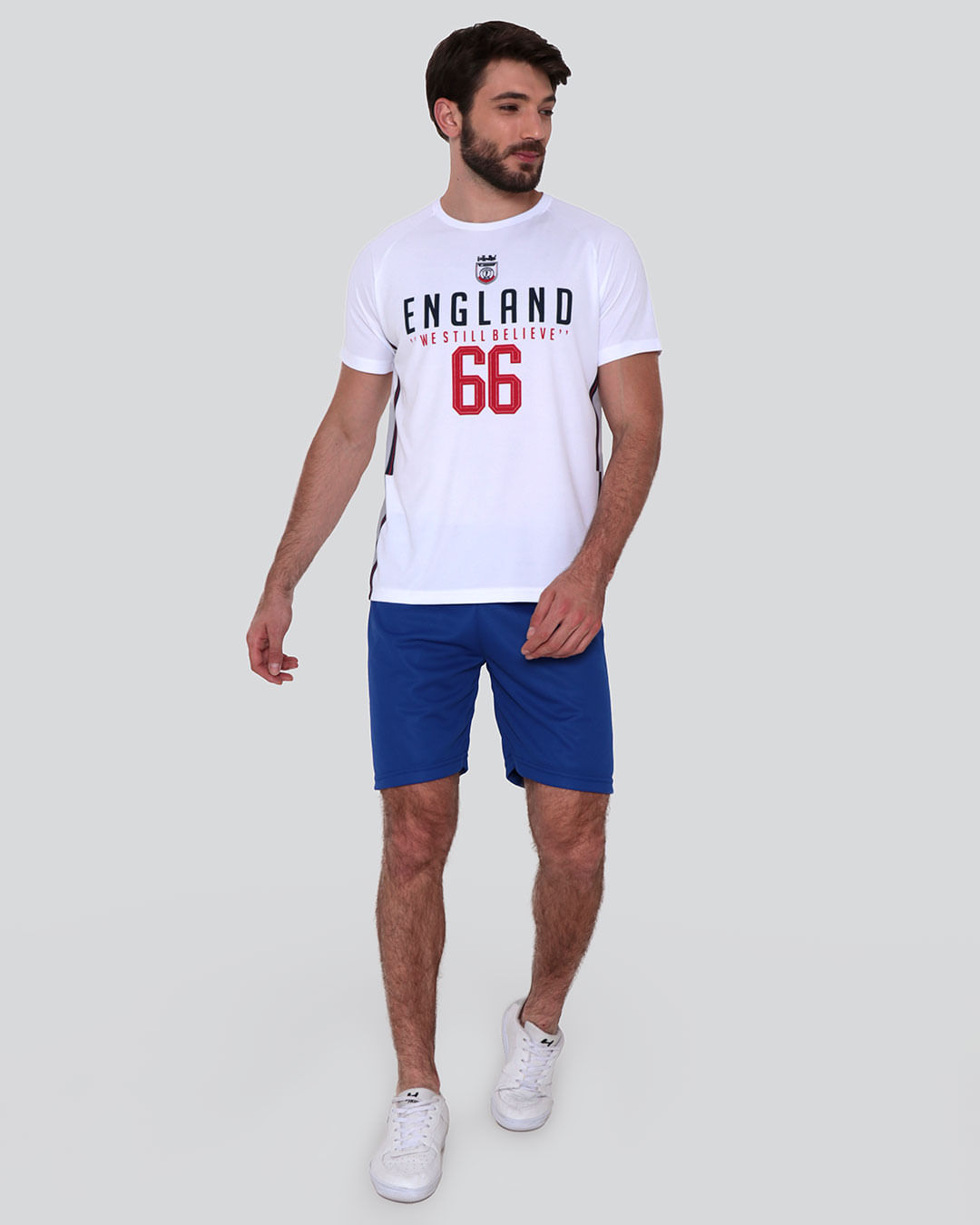 Camiseta Masculina Fitness Inglaterra Branco