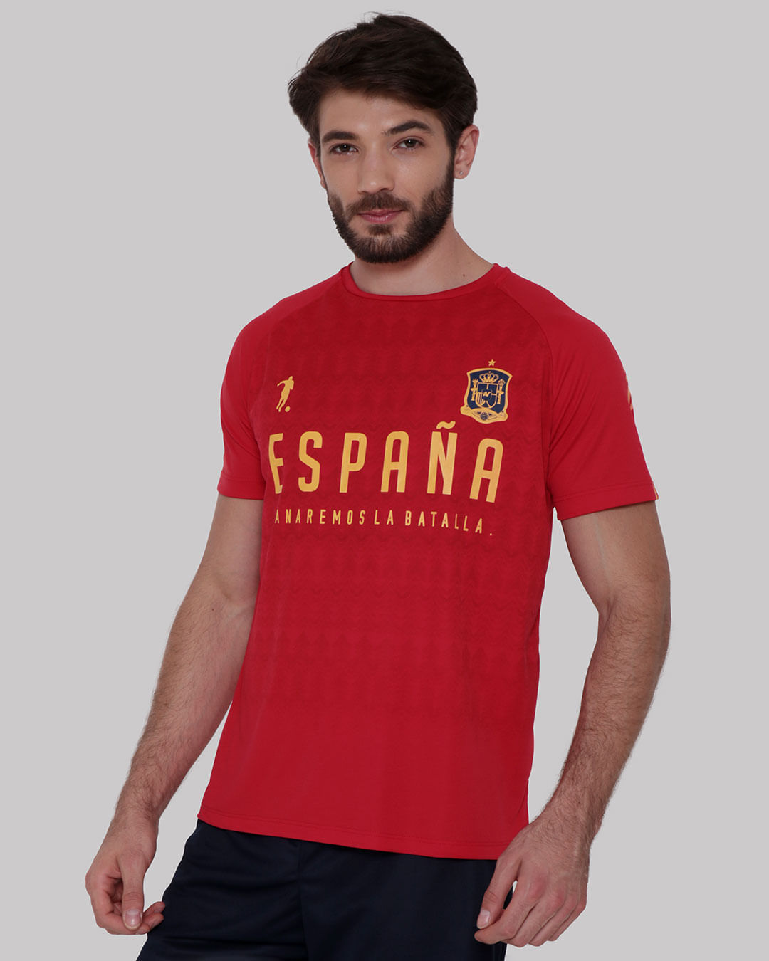 Camiseta Masculina Fitness Espanha Vermelho Médio