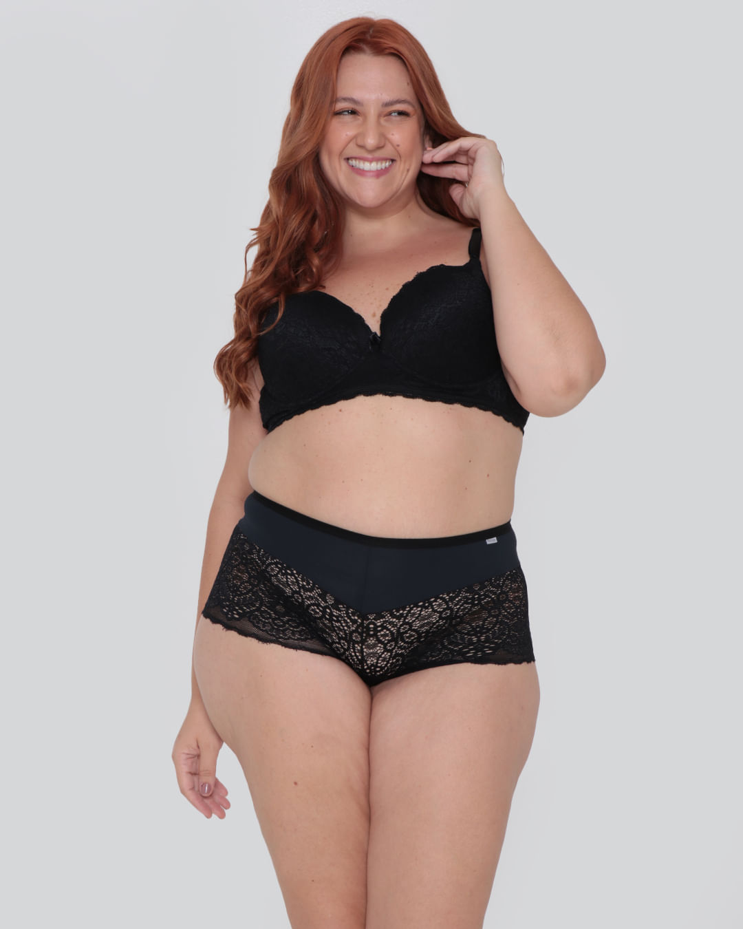 Sutiã Plus Size Com Base Renda Preta