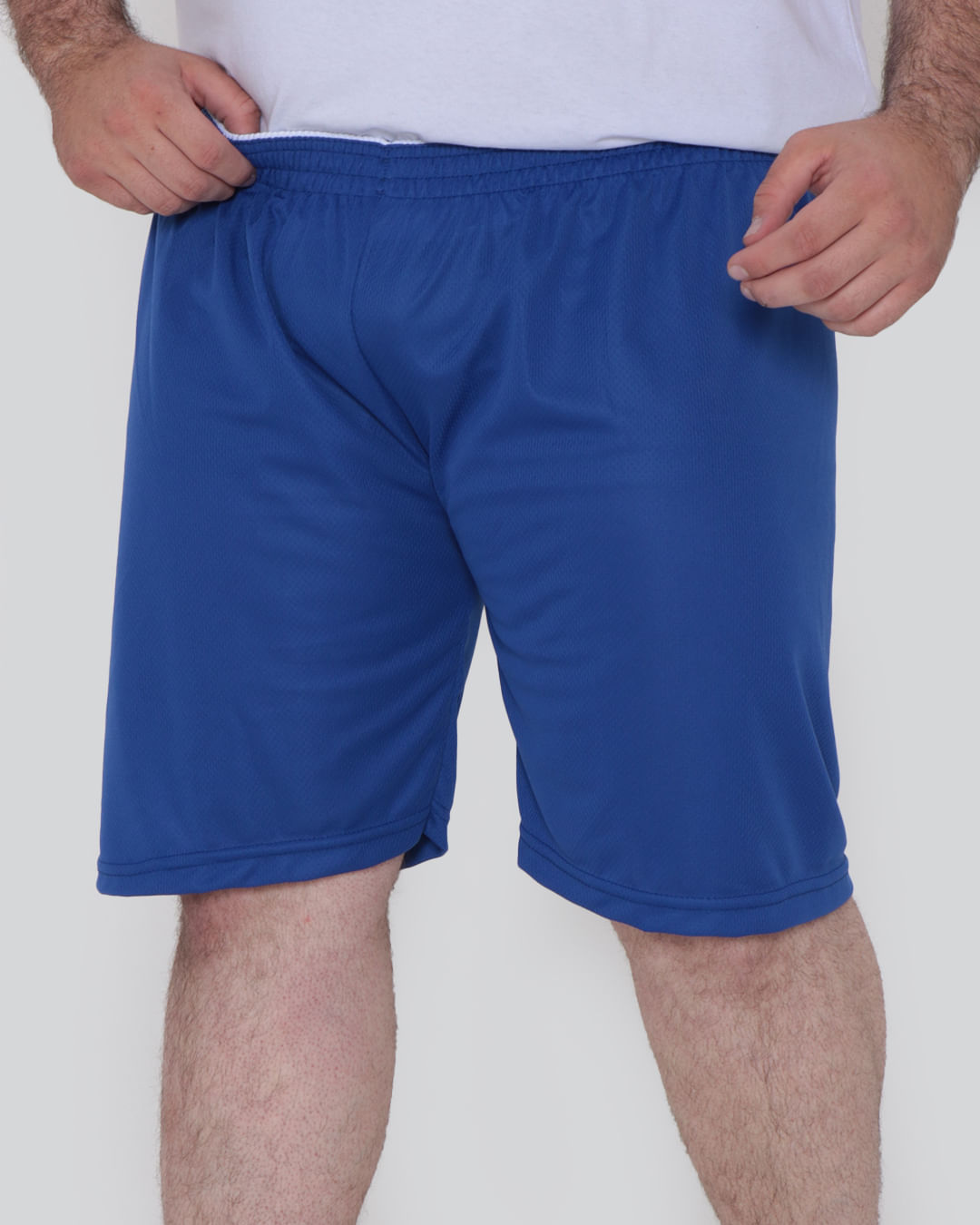 Bermuda Plus Size Fitness Masculina Azul