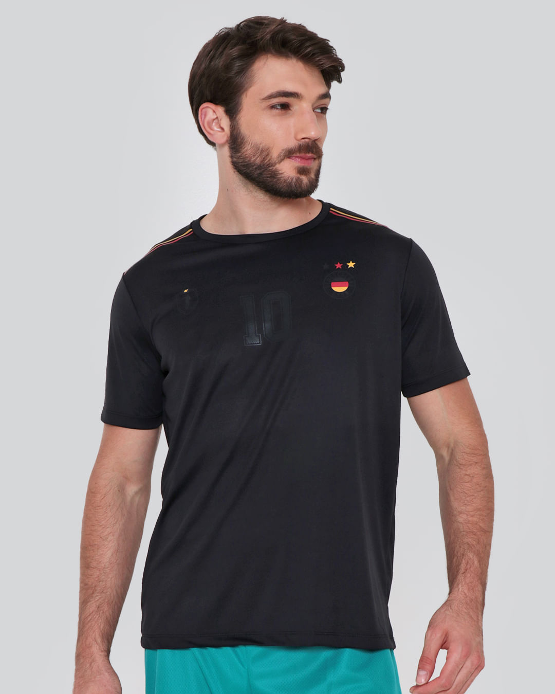 Camiseta Masculina Fitness Alemanha Preta