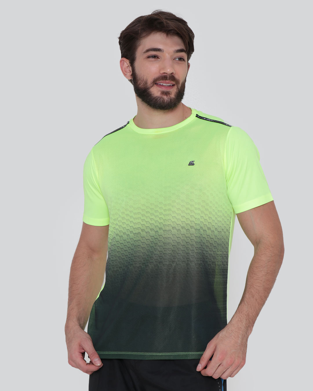 Camiseta Masculina Fitness Amarelo Neon