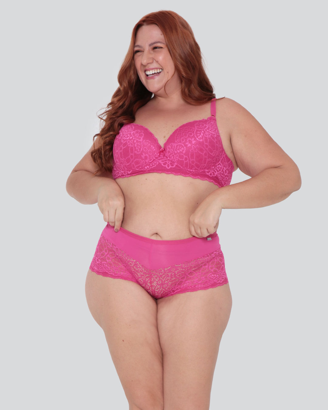 Sutiã Plus Size Com Base Renda Rosa