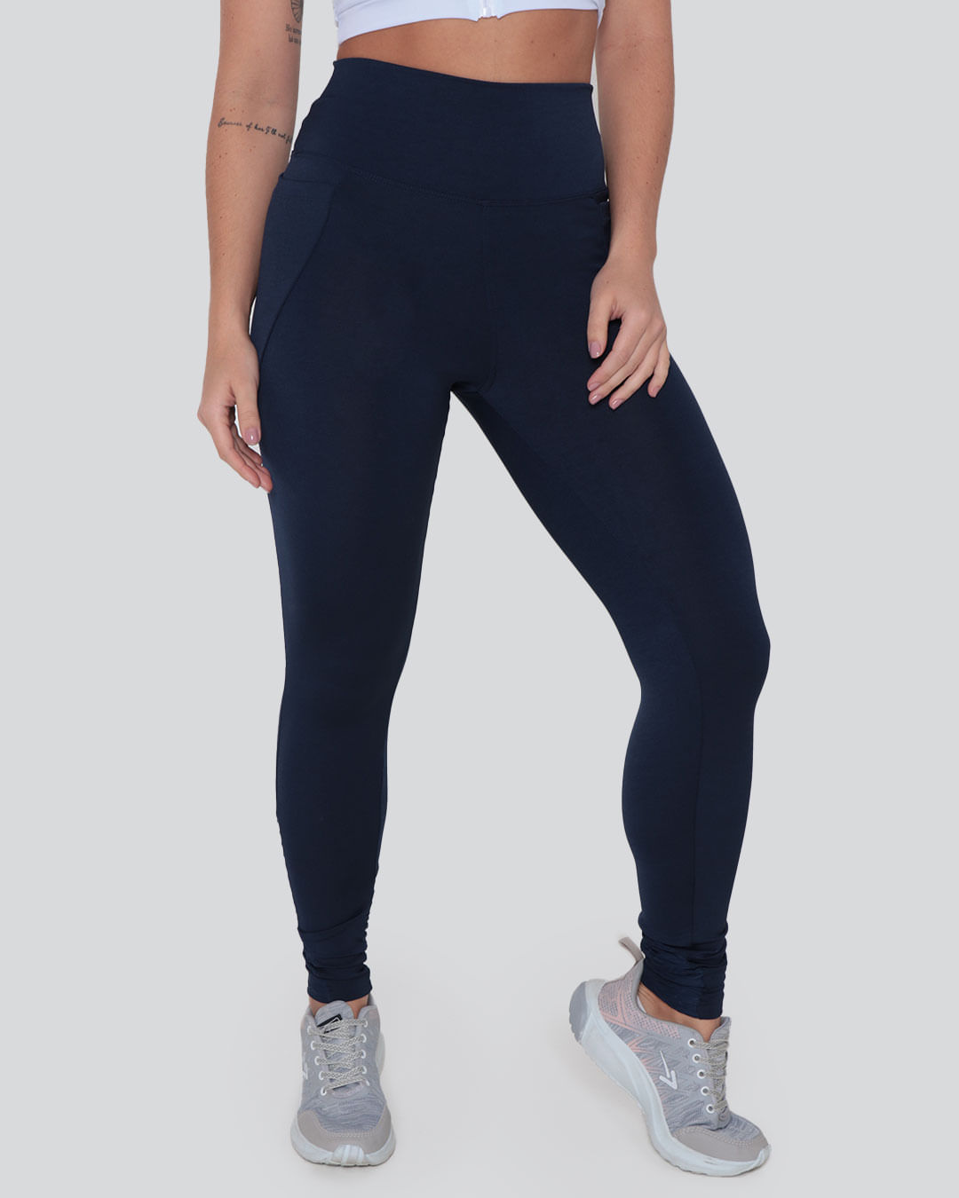 Calça Legging Fitness Cós Alto Bolso Lisa Marinho