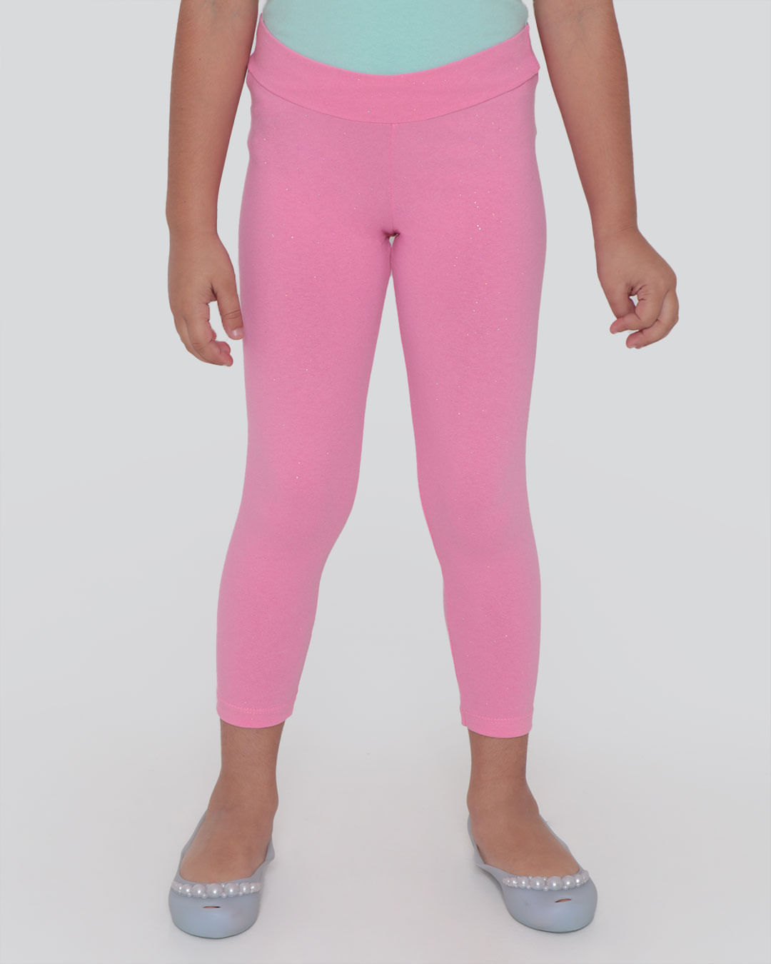 Calça Legging Infantil Glitter Rosa