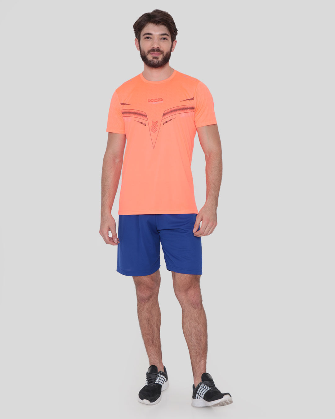 Camiseta Masculina Fitness Neon Laranja