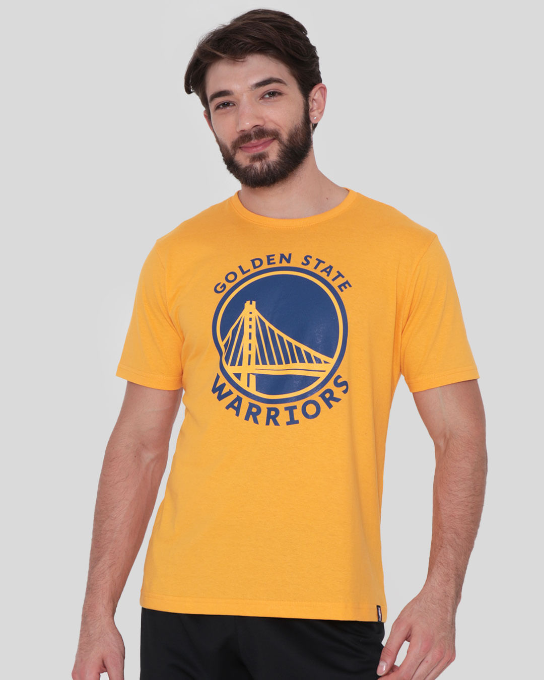 Camiseta Masculina Fitness Golden State NBA Mostarda