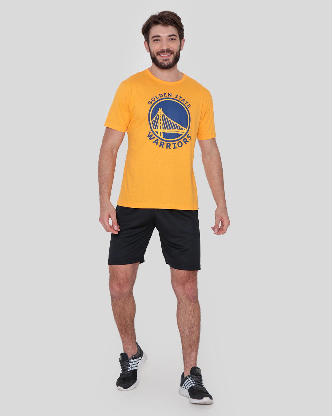 Camiseta Masculina Fitness Golden State NBA Mostarda