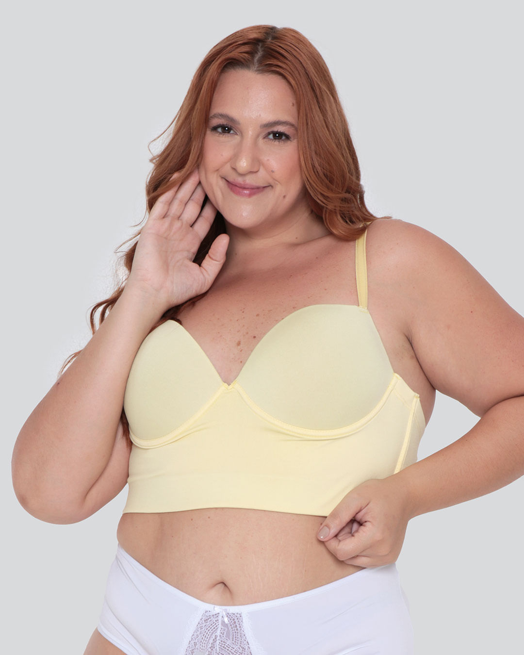 Sutiã Feminino Plus Size Top Bojo Amarelo