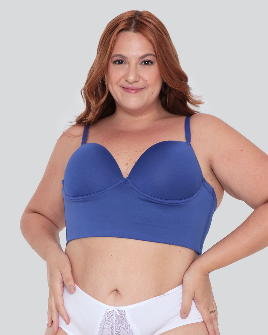 Sutiã Feminino Plus Size Top Bojo Azul