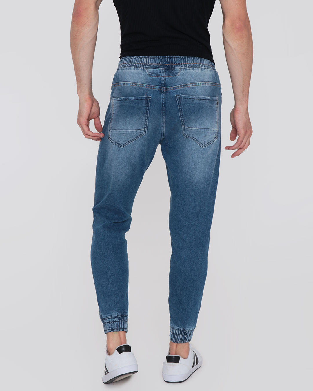 Calça Jeans Masculina Gangster Skinny Destroyed Azul