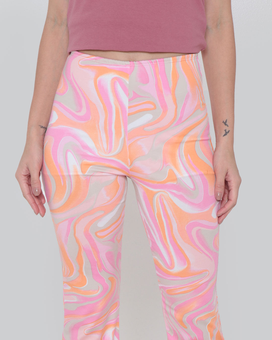 Pink and Orange Zebra Print Leggings