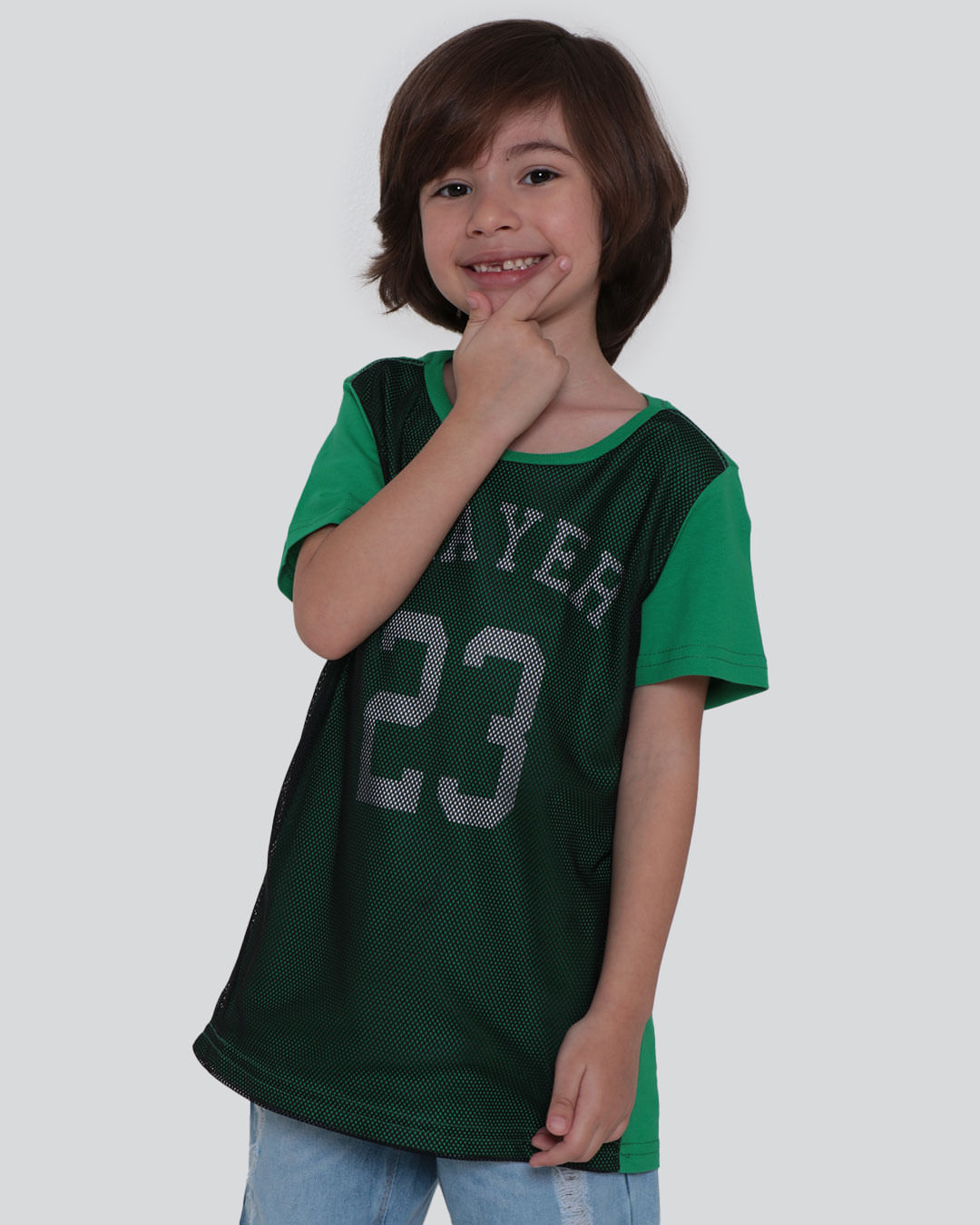 Camiseta Infantil Player 23 Verde