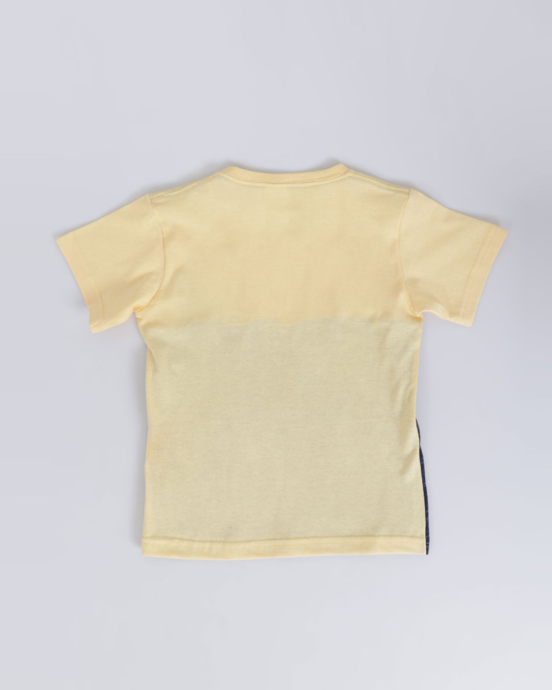 Camiseta Bebê Recorte Flamê Bolso Amarelo