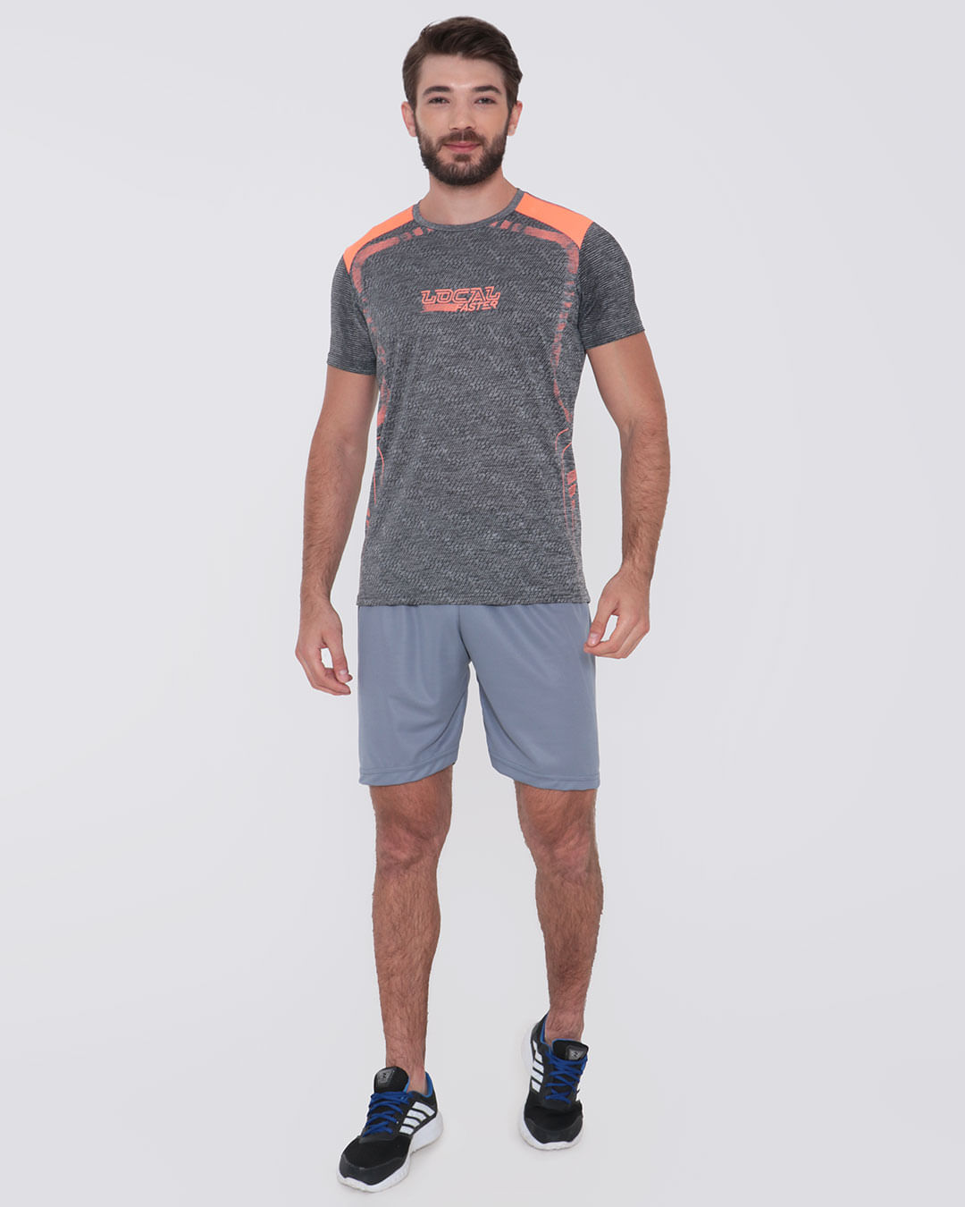 Camiseta Masculina Fitness Cinza