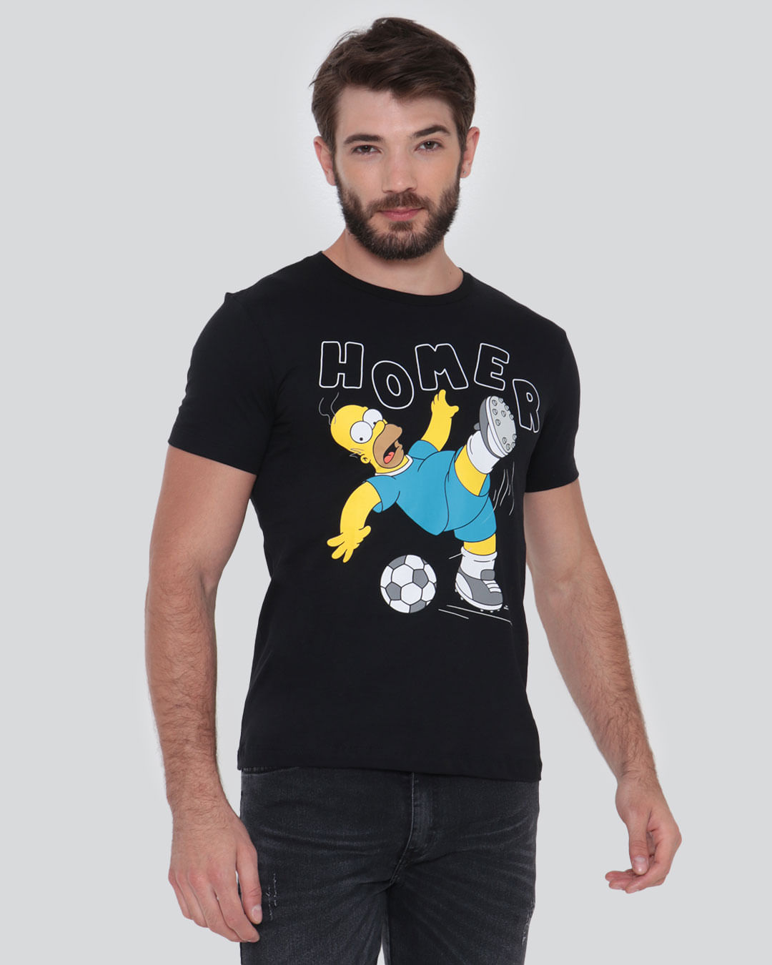 Camiseta Os Simpsons Masculina John Jones Preta - Marshoes