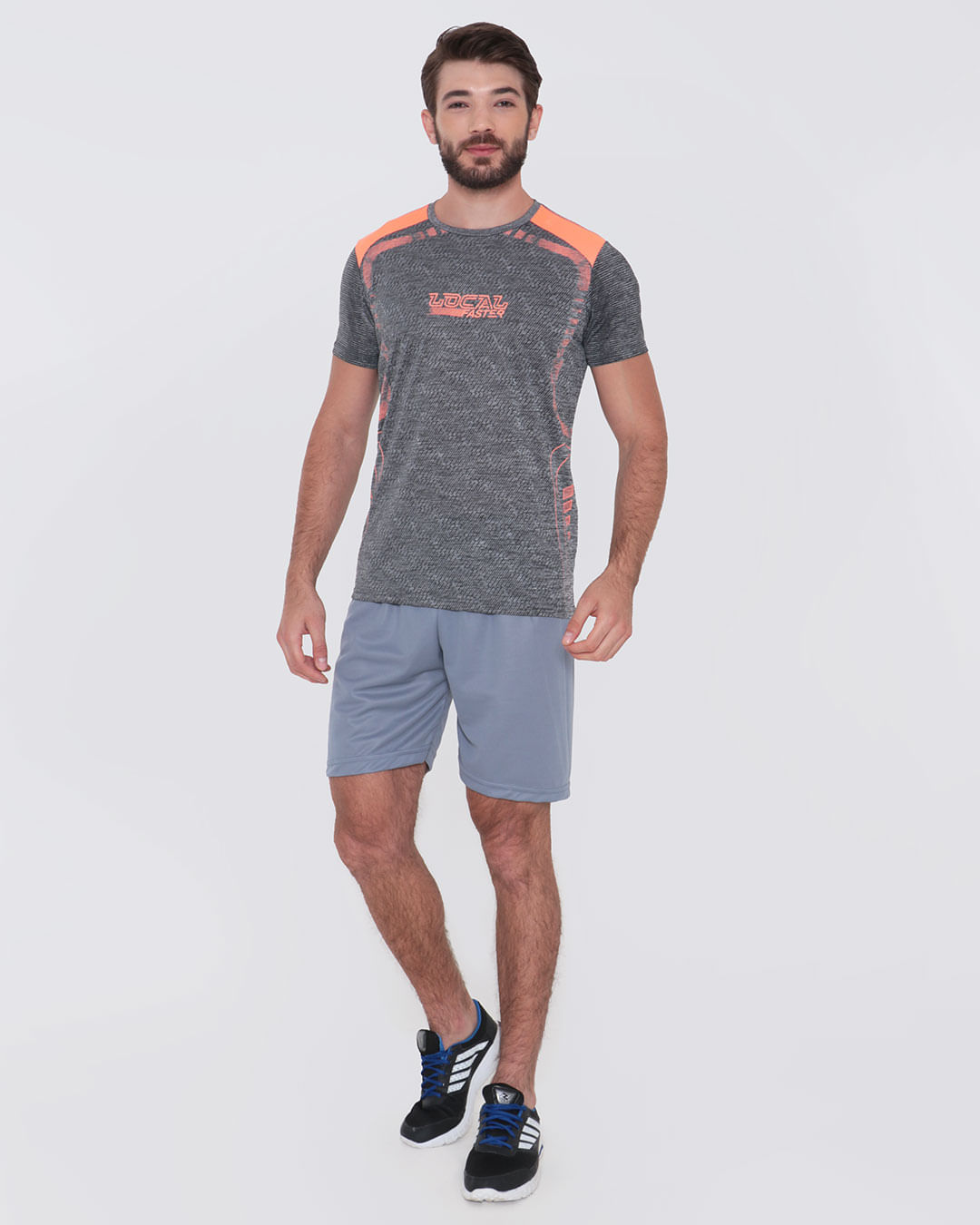 Bermuda Masculina Fitness Cinza