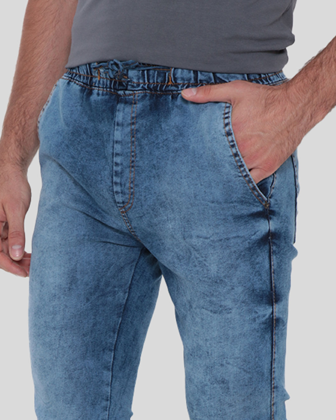 Calça Jeans Jogger Azul Claro Eco Denim™