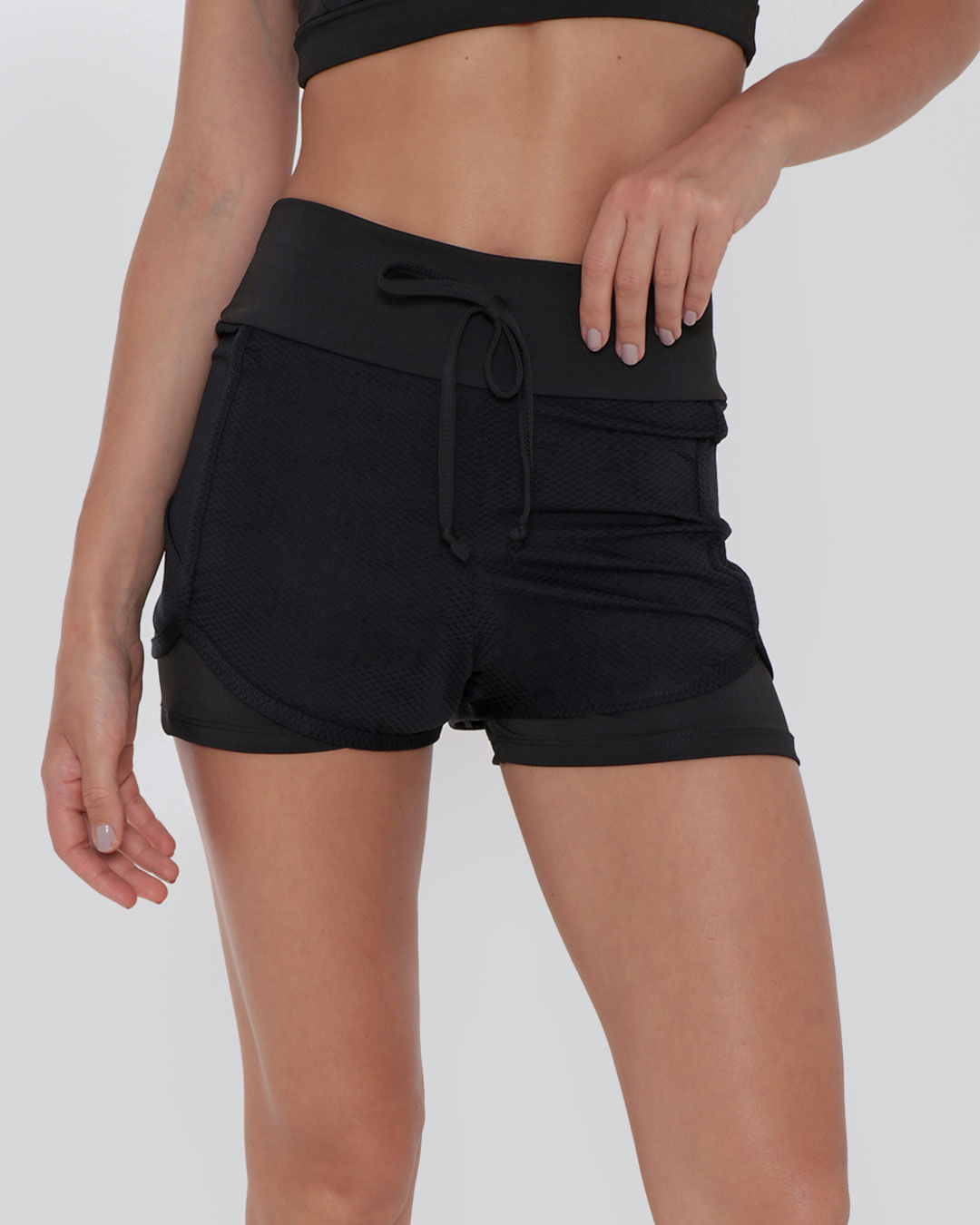 Short Feminino Fitness Fitter Ciclista Preto