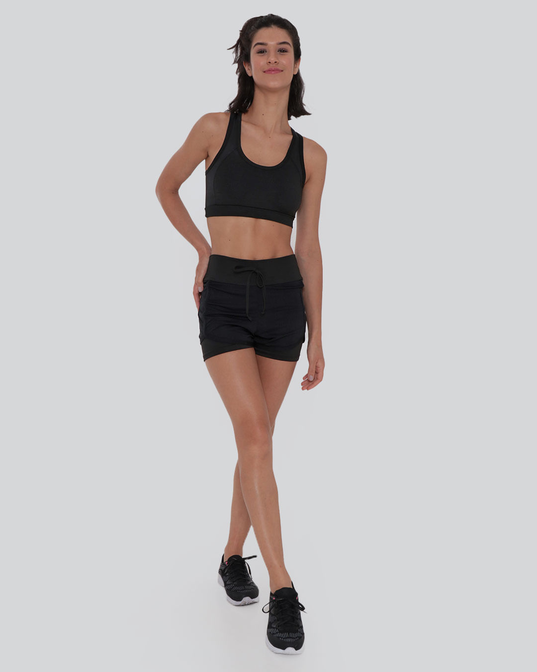 Short Feminino Fitness Fitter Ciclista Preto