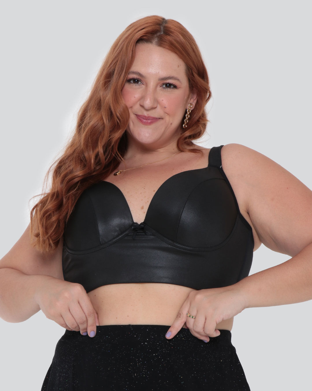 Sutiã Feminino Plus Size Top Bojo Preto