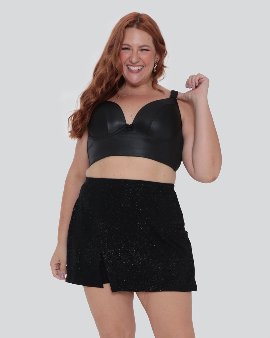 Sutiã Feminino Plus Size Top Bojo Preto