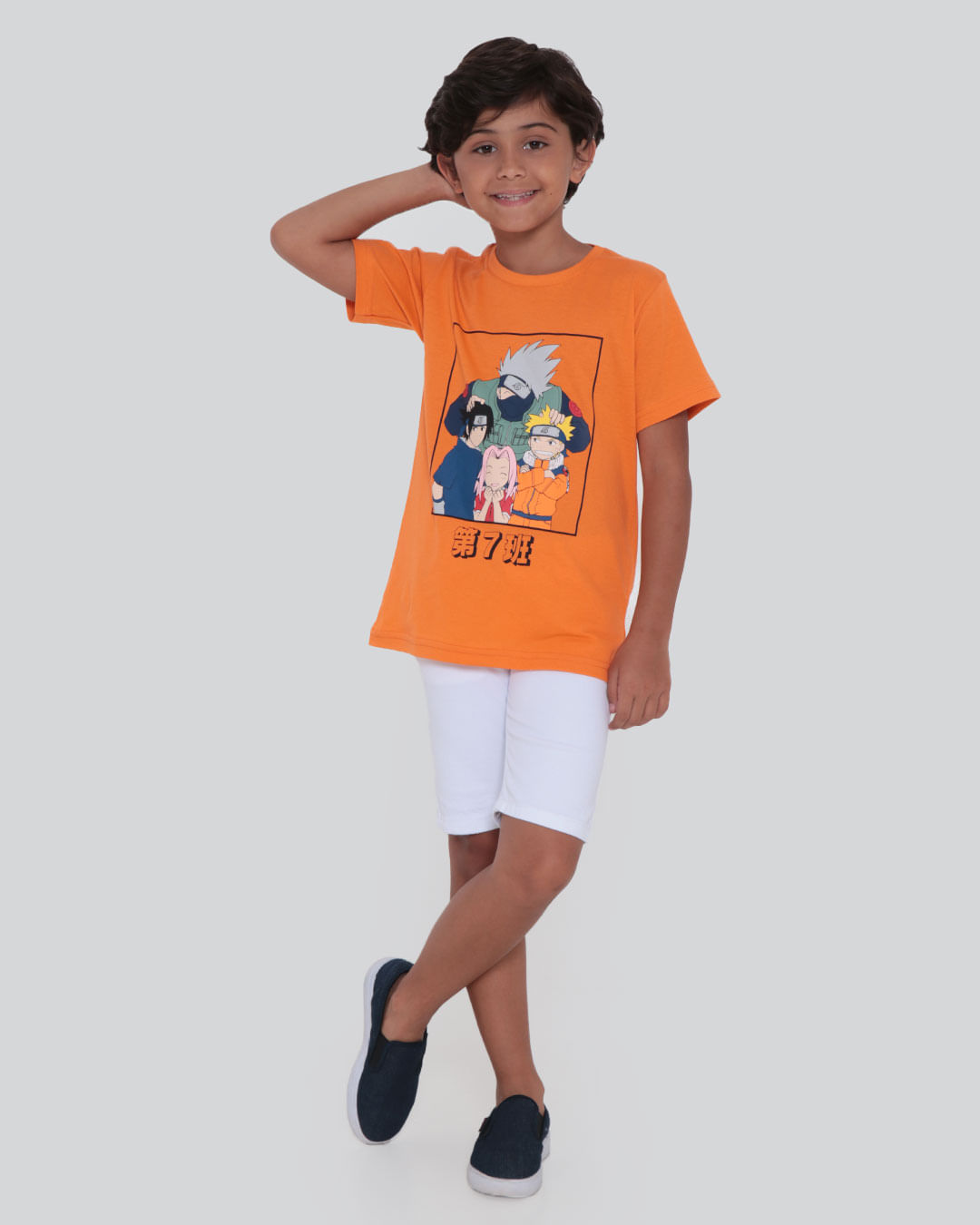 Camiseta Infantil Naruto Laranja