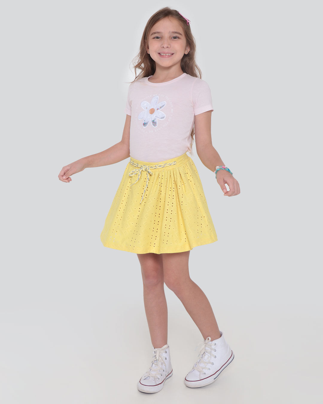 Saia hot sale infantil amarela