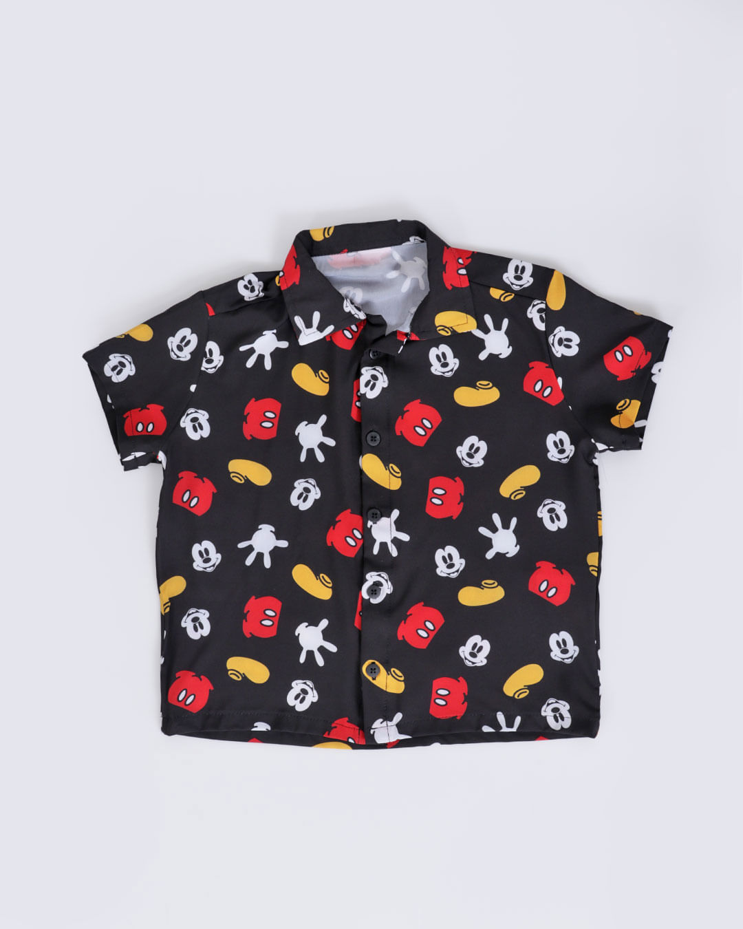 Camisa Bebê Estampa Mickey Mouse Disney Preta