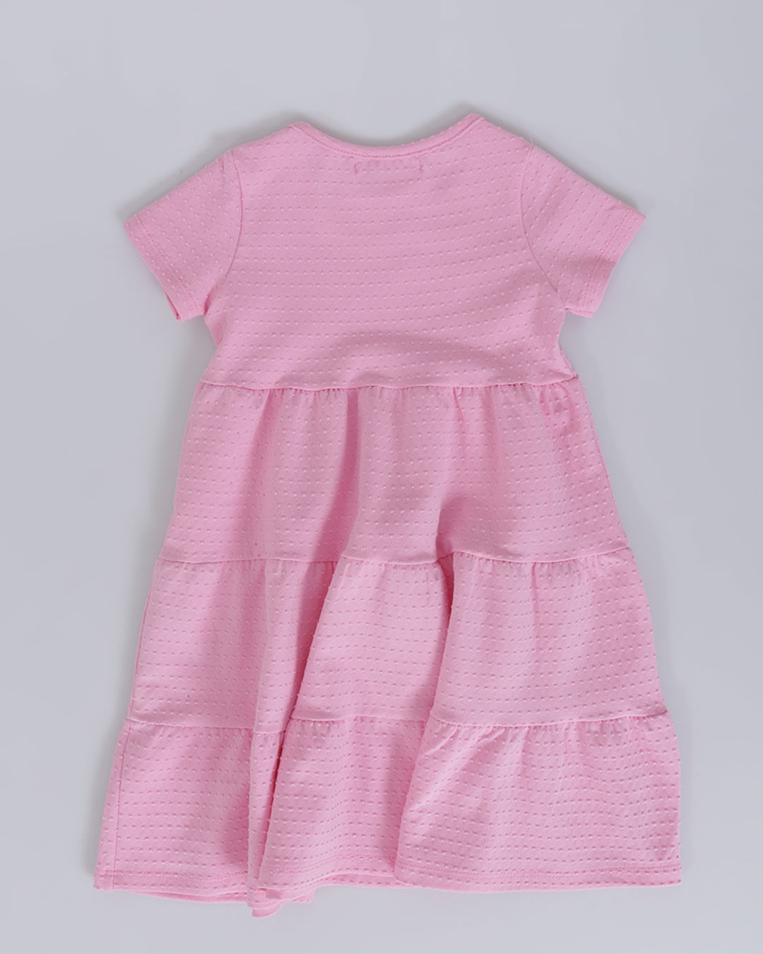 Vestido Bebê Texturizado Três Marias Rosa