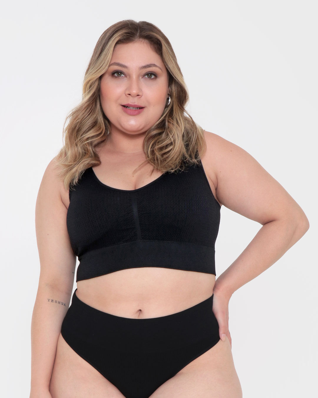 Sutiã Top Avulso Plus Size Bojo Removível Preto