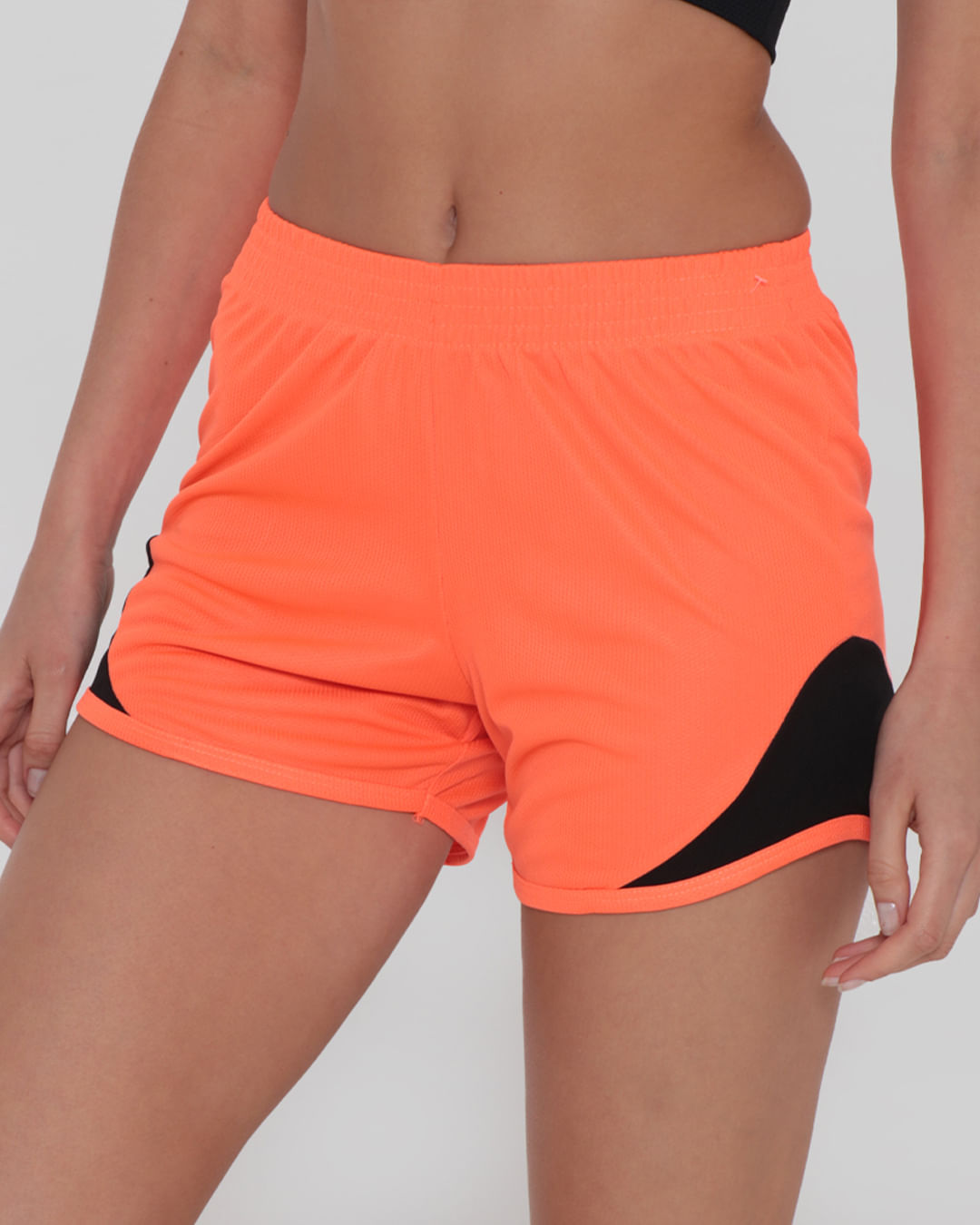 Short Feminino Fitness Laranja Neon