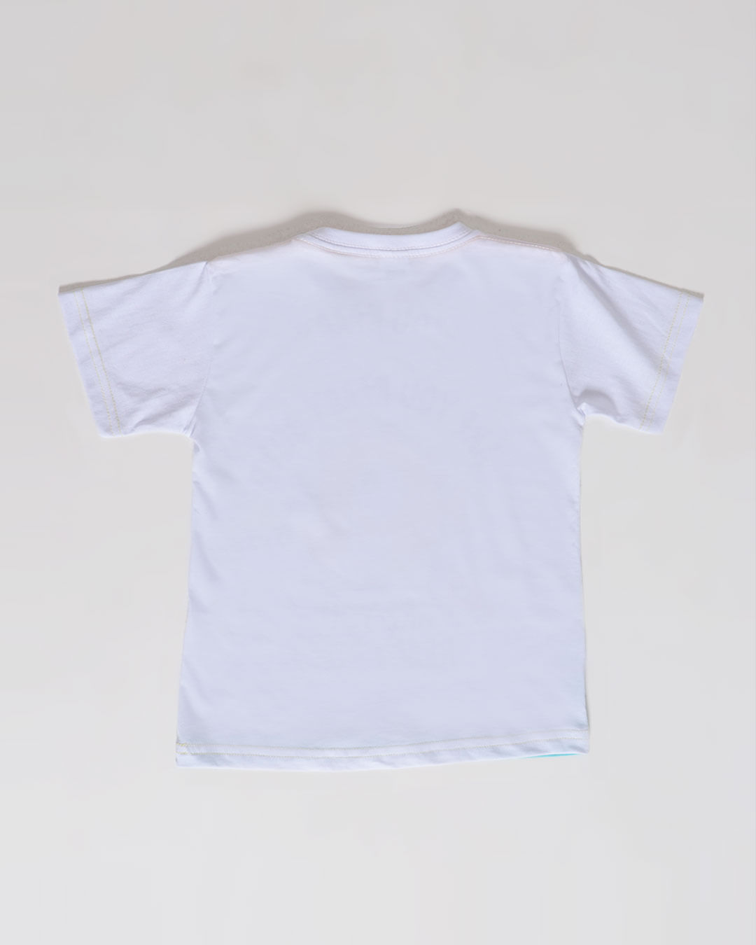 Camiseta Bebê Manga Curta Peixinho Degradê Branca