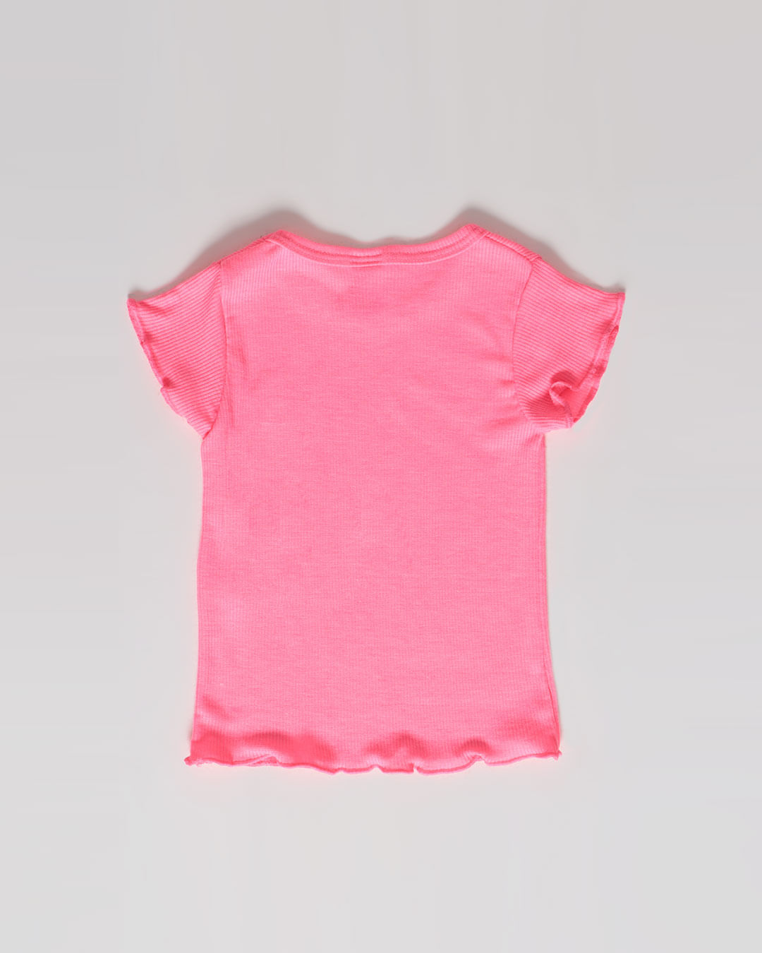 Blusa Bebê Canelada Neon Rosa