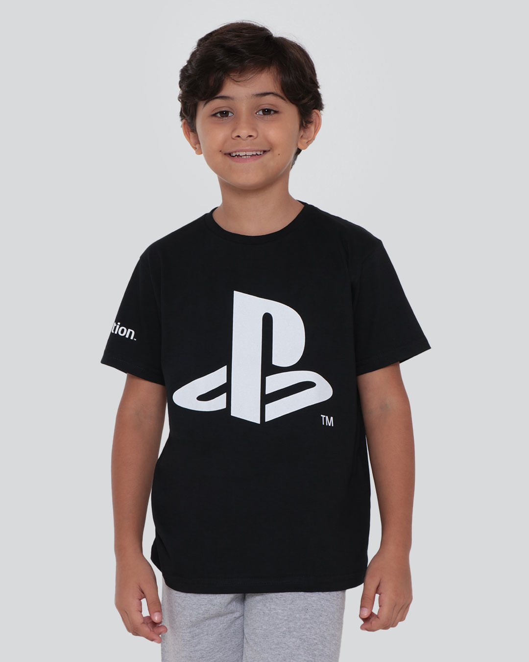 Camiseta Infantil Playstation Preta