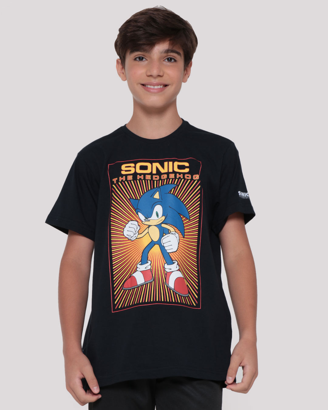 Conjunto Infantil Masculino Sonic Verão Juvenil Linha Top