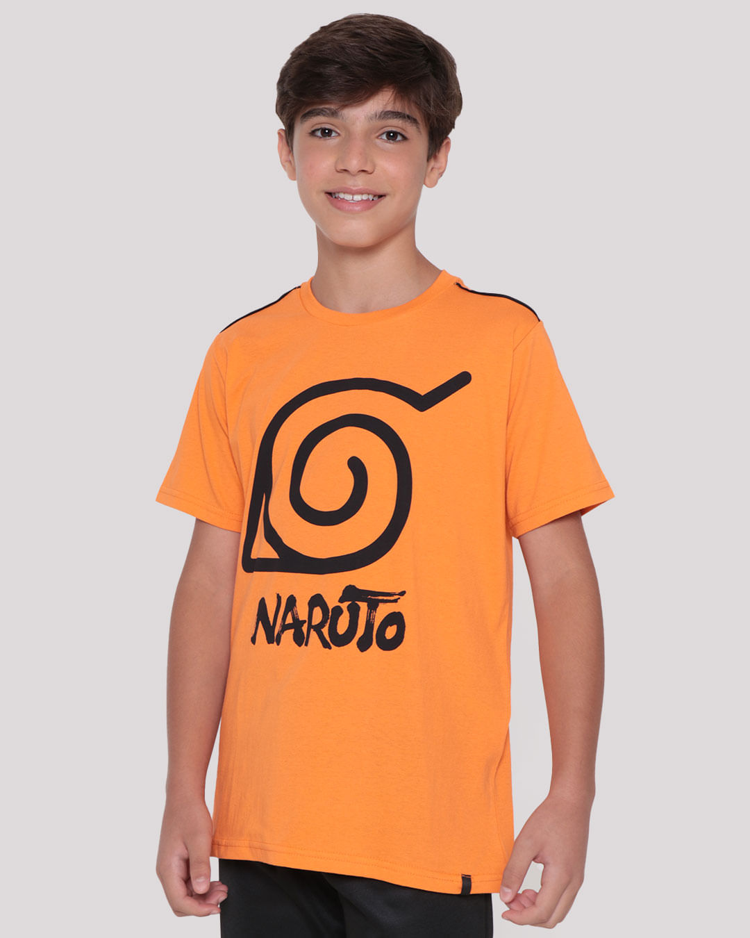 Camiseta Juvenil Estampa Naruto Laranja