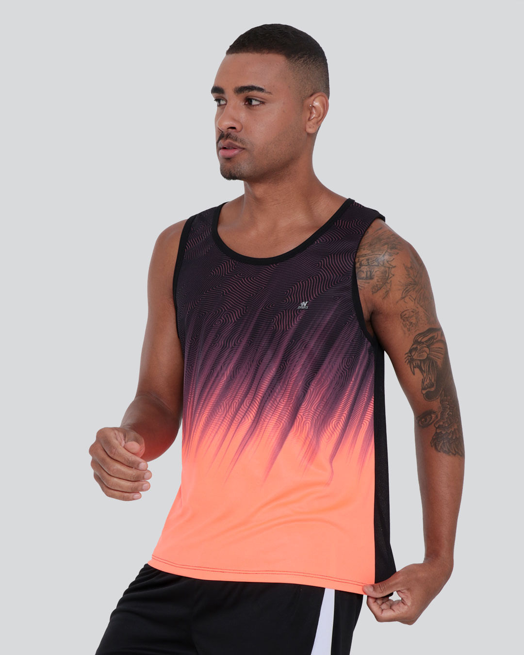 Regata Masculina Fitness Neon Laranja