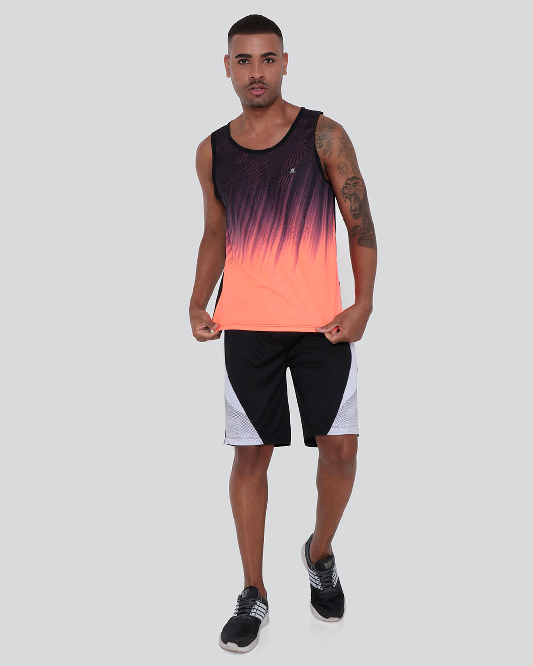 Regata Masculina Fitness Neon Laranja